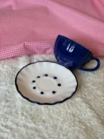 فنجان نعلبکی رز سورمه ای - Image 2