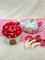 ست قوری قارچ و بانکه و قاشق