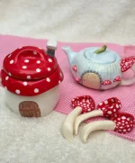 ست قوری قارچ و بانکه و قاشق