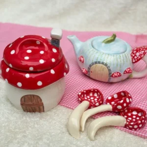 ست قوری قارچ و بانکه و قاشق