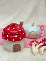 ست قوری قارچ و بانکه و قاشق